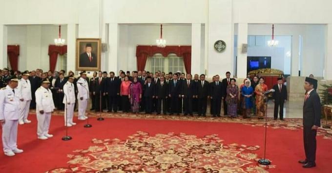 Presiden Jokowi Lantik Gubernur - Wagub Hasil Pilkada Serentak 2018 4