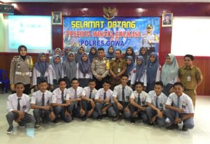 Pelajar SMKN 3 Gowa Wisata Edukasi di Kantor Polres  1