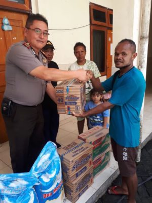 Lagi, Polres Tomohon Beri Bantuan bagi Korban Kebakaran Asrama Mahasiswa Papua 2