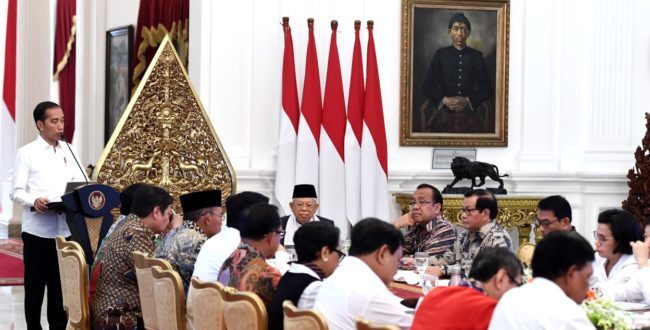 Presiden Jokowi Pimpin Sidang Paripurna Pertama Kabinet Indonesia Maju 20