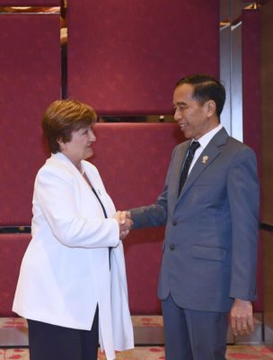 Bahas Kondisi Ekonomi Global, Presiden Jokowi Bertukar Pikiran dengan Direktur Pelaksana IMF 1
