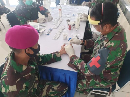 Cegah Klaster Baru, Marinir Laksanakan Rapid Test Jelang Mendarat di Dabosingkep 17