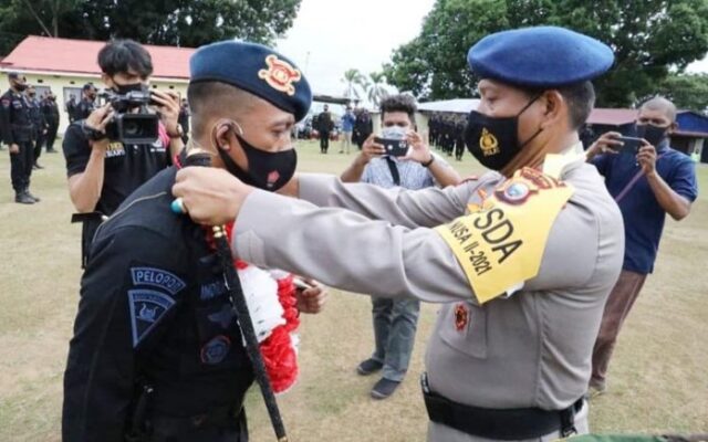 Polda Malut Gelar Apel Penyambutan dan Pengantar Ops Satgas Amole 2021 2
