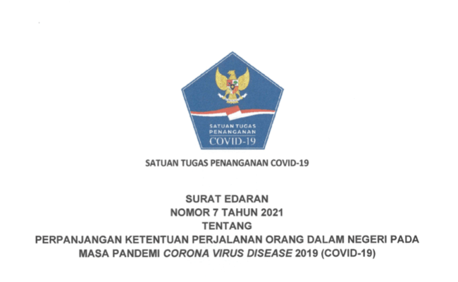 Inilah Edaran Satgas COVID-19 tentang Perjalanan Dalam Negeri di Masa Pandemi 1