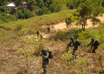 Prajurit Yonmarhanlan XIV Sorong Laksanakan Latihan Patroli Dan Drill Mortir 60 1