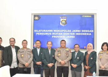 Wakapolda Jambi Terima Kunjungan Silaturahmi Pengurus IDI 1