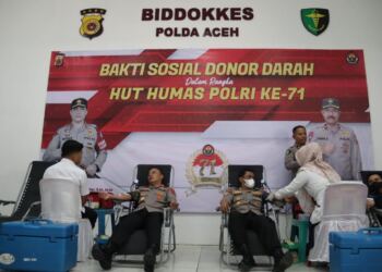 Jelang Hari Jadi Humas Polri, Polda Aceh Bagikan Bansos dan Gelar Aksi Donor Darah 19
