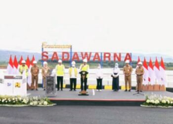 Presiden Jokowi Resmikan Bendungan Sadawarna Sumedang 1