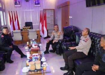 Kapolres Melawi di Dampingi Kabag Ops Menerima Kunjungan Dan Yon C Sat Brimob Polda Kalbar 19