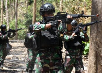 Prajurit Marinir Indonesia Berbagi Ilmu Militer Dengan Peserta Latgabma Super Garuda Shield 15