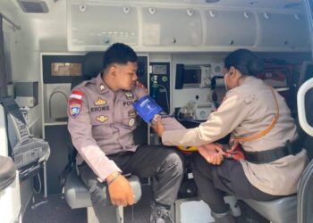 Subsatgas Dokkes OMB Polda NTT Gelar Pelayanan Kesehatan untuk Anggota Pengaman Pemilu 18