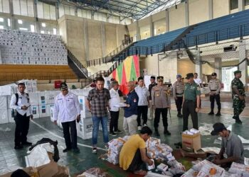 Diresnarkoba Polda Riau Cek Pos Pengamanan dan Gudang Logistik Pemilu Kabupaten Inhil 21