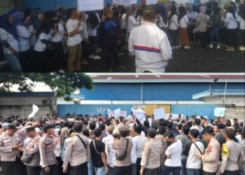 Ratusan Buruh / Karyawan PT Cahaya Timur Garmindo ( CTG ) Taman Pemalang Jawa Tengah , Demo menuntut Gaji ,THR dan untuk dapat di Pekerjakan Kembali 21