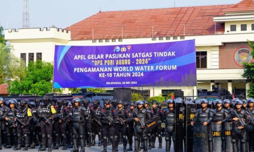 Kobrimob Polri Laksanakan Apel Gelar Pasukan Jelang Pengamanan WWF ke-10 di Bali 3