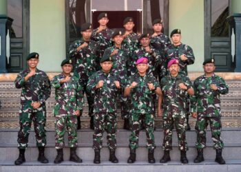 Perkuat Sinergitas TNI, Komandan Batalyon Zeni 2 Marinir Kunjungi Markas Petarung Batalyon Zipur 10/Jaladri Palaka 16