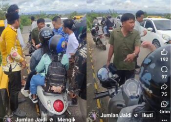 Beredar Video Aksi Debt Colector di Kota Bengkulu, Berusaha Tarik Motor di Jalan 1