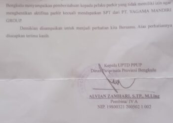 SURAT EDARAN DARI DINAS PARIWISATA PROVINSI BENGKULU BUAT PARA JUKIR PANTAI PANJANG RESAH 2