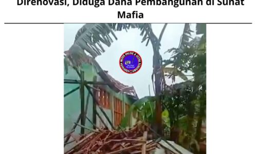 Dua Ruang Kelas SMPN 1 Sindangwangi Ambruk Usai Direnovasi, Diduga Dana Pembangunan di Sunat Mafia 6