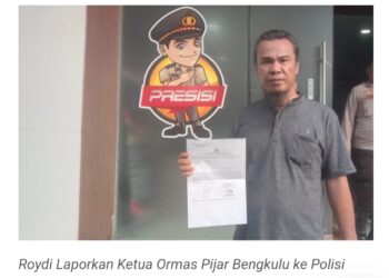 Roydi Laporkan Ketua Ormas Pijar Bengkulu Apriansyah ke Polisi, Dugaan Pencemaran Nama Baik 1