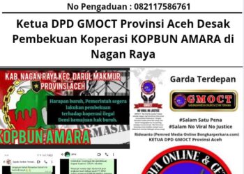 Ketua DPD GMOCT Provinsi Aceh Desak Pembekuan Koperasi KOPBUN AMARA  17