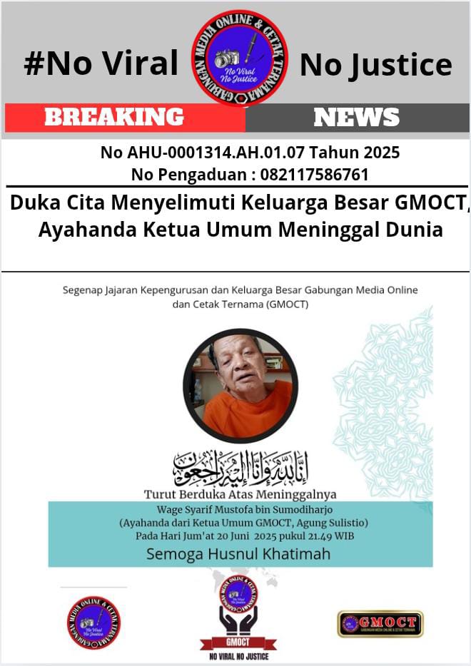 Duka Cita Menyelimuti Keluarga Besar GMOCT, Ayahanda Ketua Umum Meninggal Dunia 1 Duka Cita Menyelimuti Keluarga Besar GMOCT, Ayahanda Ketua Umum Meninggal Dunia 1