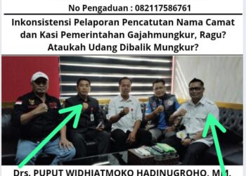 Inkonsistensi Pelaporan Pencatutan Nama Camat dan Kasi Pemerintahan Gajahmungkur, Ragu? Ataukah Udang Dibalik Mungkur? 13