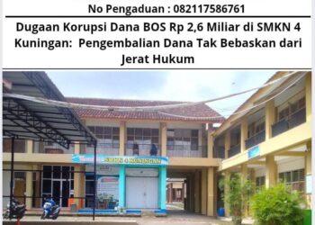 Dugaan Korupsi Dana BOS Rp 2,6 Miliar di SMKN 4 Kuningan: Pengembalian Dana Tak Bebaskan dari Jerat Hukum 1