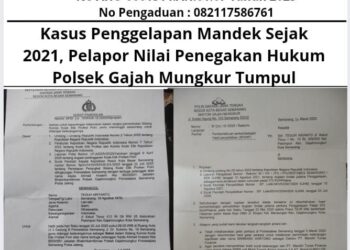 Kasus Penggelapan Mandek Sejak 2021, Pelapor Nilai Penegakan Hukum Polsek Gajah Mungkur Tumpul   17