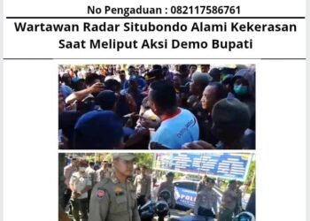 Wartawan Radar Situbondo Alami Kekerasan Saat Meliput Aksi Demo Bupati 1