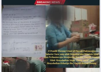 Surat Pernyataan Permohonan Maaf Muncul Setelah Pemilik Warung Grosir Sembako Diduga Rugikan Pelanggan, Oknum PM Disinyalir Deking D Blok Nomor Awak Media 13