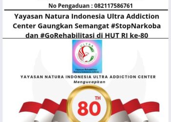 Yayasan Natura Indonesia Ultra Addiction Center Gaungkan Semangat #StopNarkoba dan #GoRehabilitasi di HUT RI ke-80 1