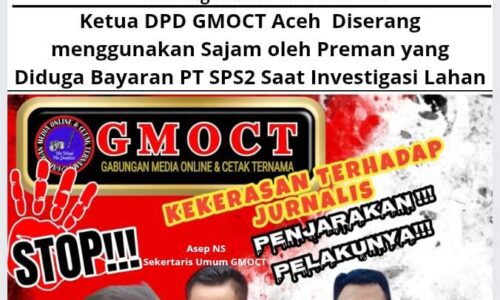 Ketua DPD GMOCT Aceh Diserang menggunakan Sajam oleh Preman yang Diduga Bayaran PT SPS2 Saat Investigasi Lahan 4