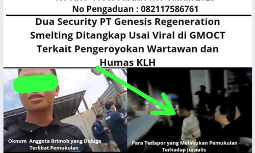 Dua Security PT Genesis Regeneration Smelting Ditangkap Usai Viral di GMOCT Terkait Pengeroyokan Wartawan dan Humas KLH 4
