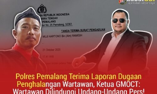 Polres Pemalang Terima Laporan Dugaan Penghalangan Wartawan, Ketua GMOCT: Wartawan Dilindungi Undang-Undang Pers! 2