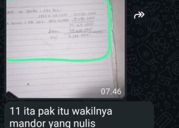 "Pemborong Zolim, Upah Kuli Proyek Pembangunan Jalan dan Saluran Warakas Tidak Mau Dibayar" 1