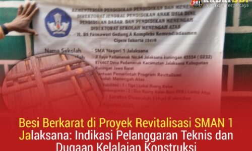 Besi Berkarat di Proyek Revitalisasi SMAN 1 Jalaksana: Indikasi Pelanggaran Teknis dan Dugaan Kelalaian Konstruksi 2