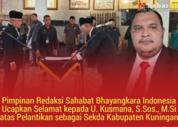 Pimpinan Redaksi Sahabat Bhayangkara Indonesia Ucapkan Selamat kepada U. Kusmana, S.Sos., M.Si atas Pelantikan sebagai Sekda Kabupaten Kuningan 21