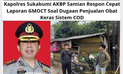 Kapolres Sukabumi AKBP Samian Respon Cepat Laporan GMOCT Soal Dugaan Penjualan Obat Keras Sistem COD 5
