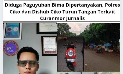 Diduga Paguyuban Bima Dipertanyakan, Polres Ciko dan Dishub Ciko Turun Tangan Terkait Curanmor Jurnalis 3