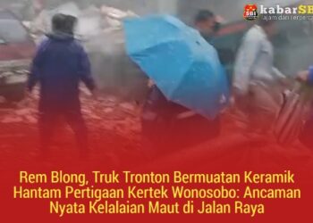 Rem Blong, Truk Tronton Bermuatan Keramik Hantam Pertigaan Kertek Wonosobo: Ancaman Nyata Kelalaian Maut di Jalan Raya 17