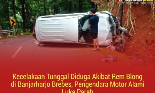 Kecelakaan Tunggal Diduga Akibat Rem Blong di Banjarharjo Brebes, Pengendara Motor Alami Luka Parah 2