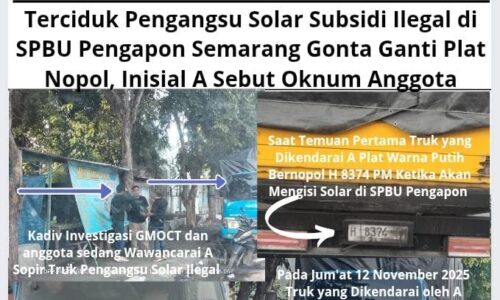 Terciduk Pengangsu Solar Subsidi Ilegal di SPBU Pengapon Semarang Gonta Ganti Plat Nopol, Inisial A Sebut Oknum Anggota 2