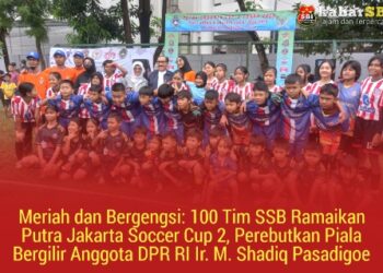 Meriah dan Bergengsi: 100 Tim SSB Ramaikan Putra Jakarta Soccer Cup 2, Perebutkan Piala Bergilir Anggota DPR RI Ir. M. Shadiq Pasadigoe 20