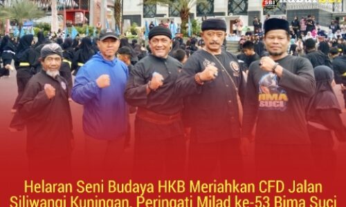 Helaran Seni Budaya HKB Meriahkan CFD Jalan Siliwangi Kuningan, Peringati Milad ke-53 Bima Suci 5