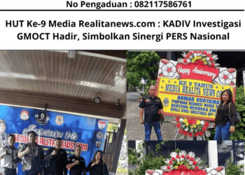 HUT Ke-9 Media Realitanews.com : KADIV Investigasi dan Bendum II GMOCT Hadir, Simbolkan Sinergi PERS Nasional 19