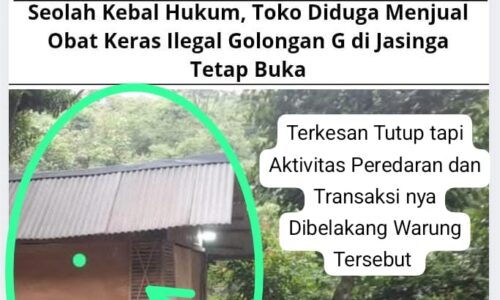 Seolah Kebal Hukum, Toko Diduga Menjual Obat Keras Ilegal Golongan G di Jasinga Tetap Buka 5