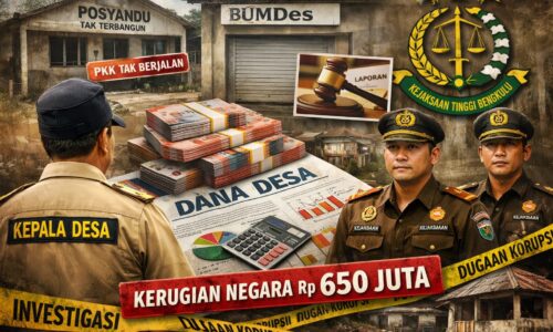 Kepala Desa Benteng Harapan Dilaporkan ke Kejati Bengkulu, Dana Desa Ratusan Juta Diduga Fiktif dan Mark Up 5