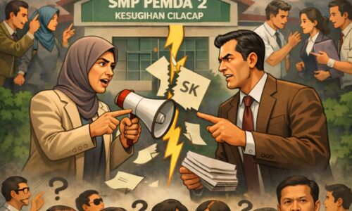 Satu Sekolah Dua Kepala: Dualisme Kepemimpinan di SMP PEMDA 2 Kesugihan Diduga Langgar Hukum 3
