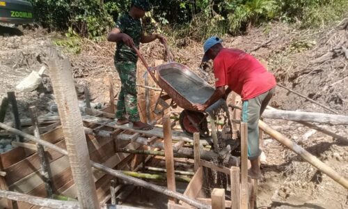 Salut! Satgas TMMD Ke-127 Kodim 0116/Nagan Raya Percepat Pembangunan Box Culvert di Ujung Blang 4
