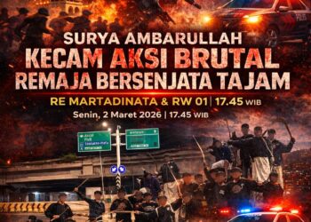 Surya Ambarullah Kecam Aksi Brutal Remaja Bersenjata Tajam di Wilayah RE Martadinata dan RW 01, Desak Aparat Bertindak Tegas 16